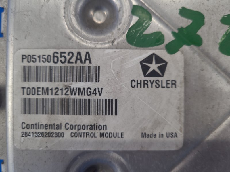 Engine Control Unit Chrysler 200 10-14 2012