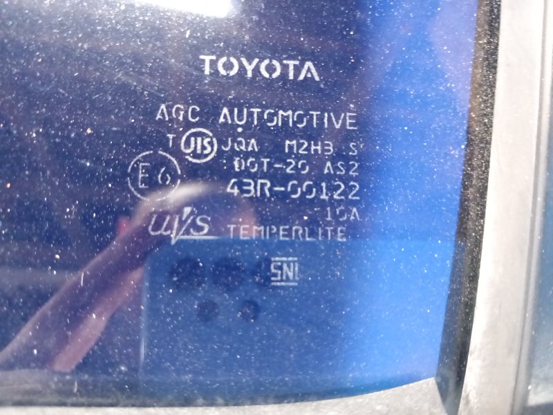 Door glass TOYOTA PRIUS - 30 09-17 2010 Left. Rear.