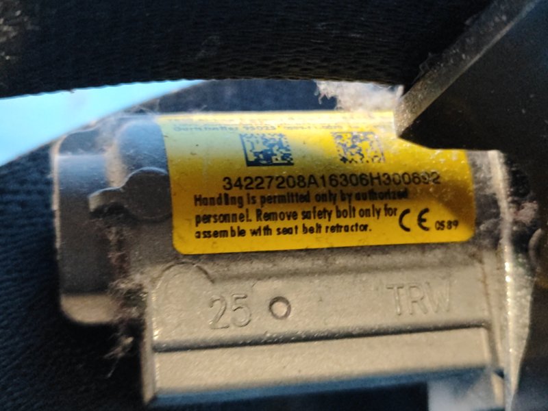 Seat belt FORD FUSION 14- Right Front.