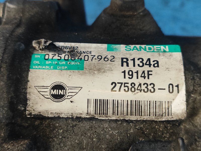 Air conditioning compressor MINI Cooper S R56 06-14 2009