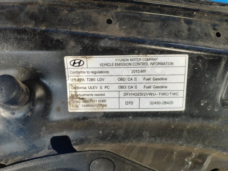 Hood of the Hyundai Accent RB 10- 2013
