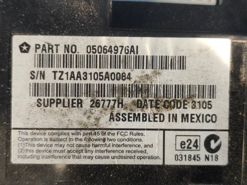 Multimedia control unit Dodge Journey 08-20 2016