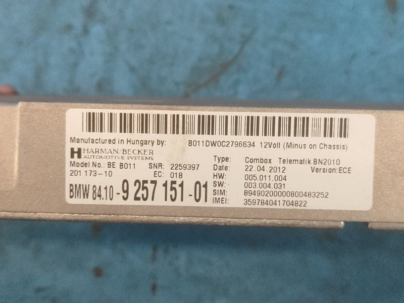 BMW 6 Series (F13) Audio Amplifier 12-18