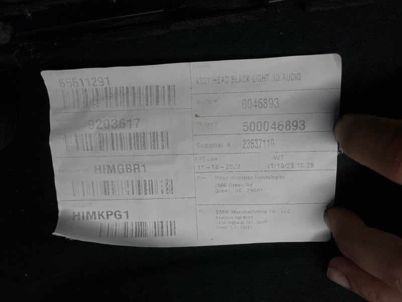 Headliner BMW XM (G09) 23- 2023