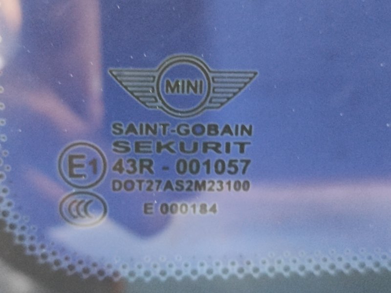 Quarter glass MINI COOPER S R56 06-14 2012 Rear Left