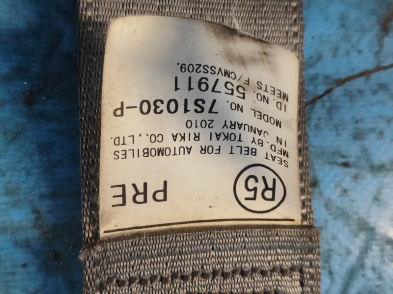 Seat belt TOYOTA PRIUS - 30 09-17 2009-2017 Front Right