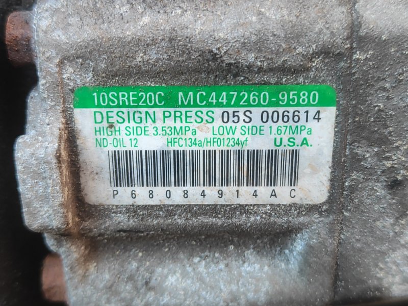 Air conditioning compressor DODGE JOURNEY 08-20 2015