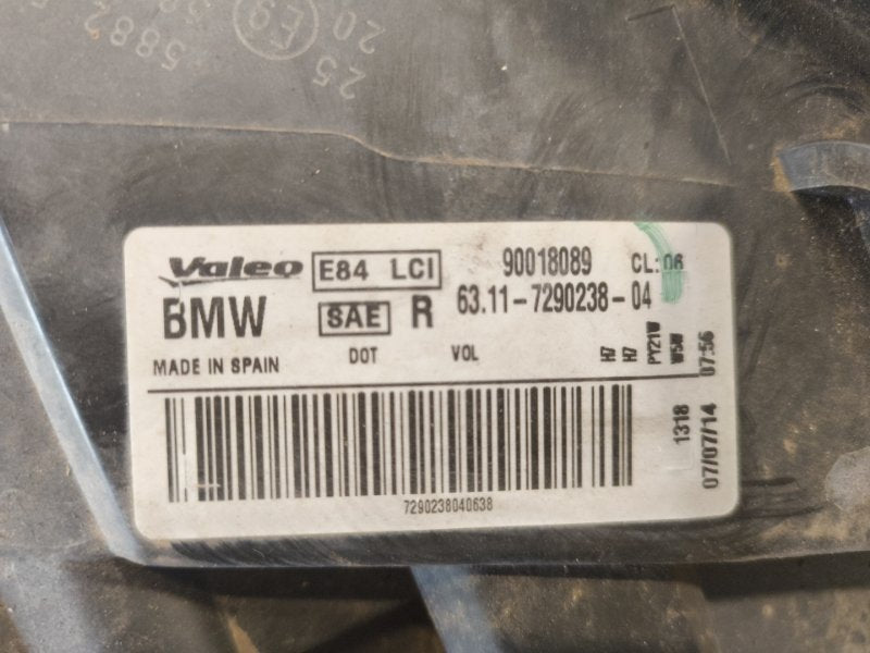 Headlight BMW X1 E84 09- 2015 Right