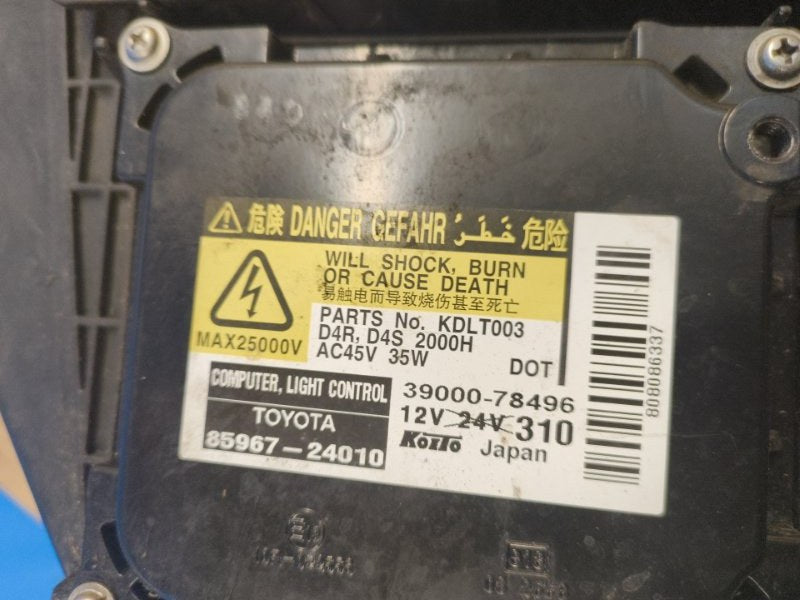 Headlight TOYOTA PRIUS - 20 03-11 2008 Left