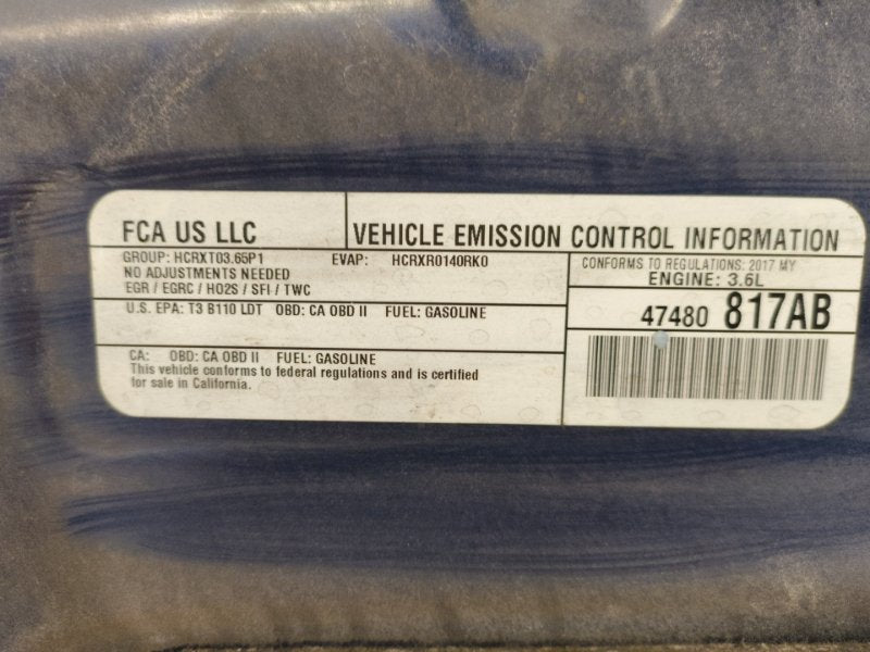 Hood CHRYSLER PACIFICA 16-20 2017