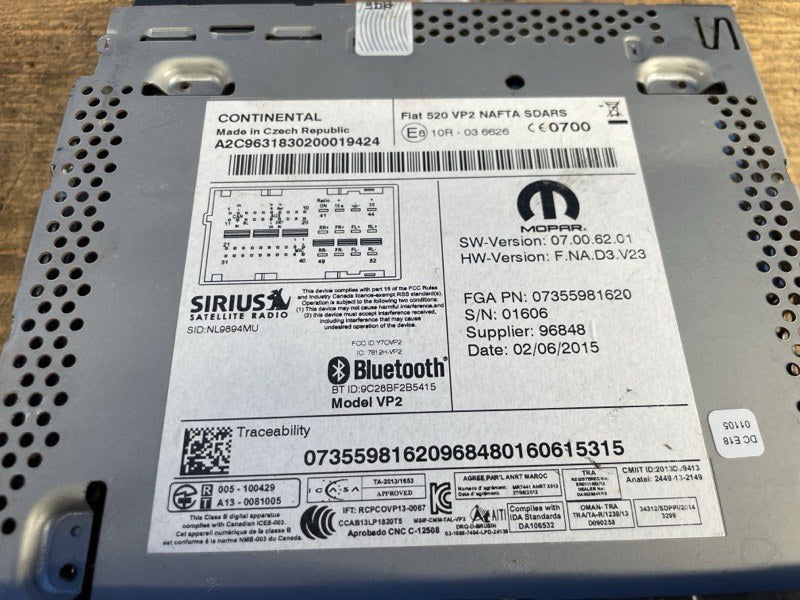 Radio tape recorder JEEP RENEGADE (BU) 14- 2015