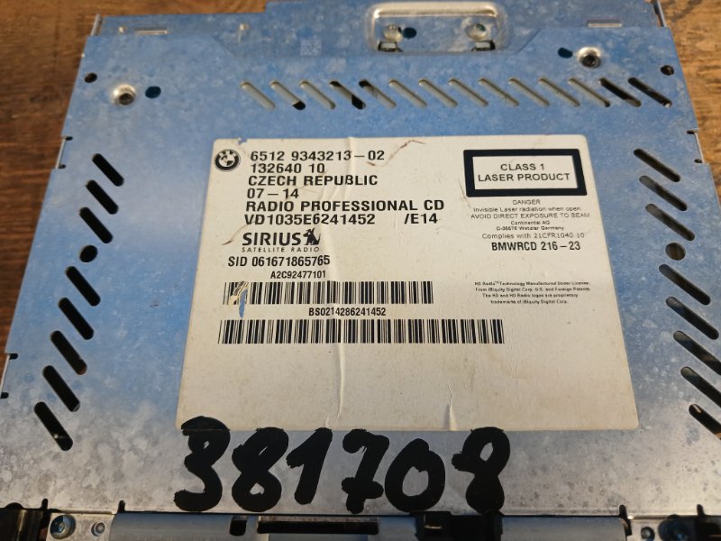 Radio tape recorder BMW X1 E84 09- 2015