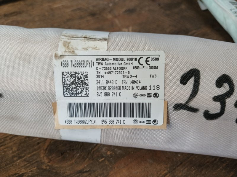 Airbag (curtain) AUDI A3 (8V) 12–17 2014 Left