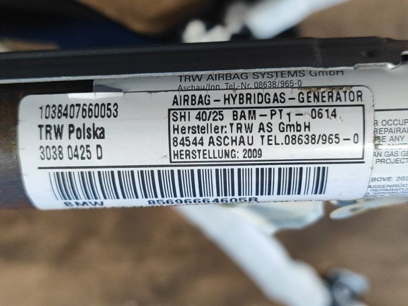 Airbag (curtain) BMW 3 SERIES (E90-E93) 2005–2014 2010 Right